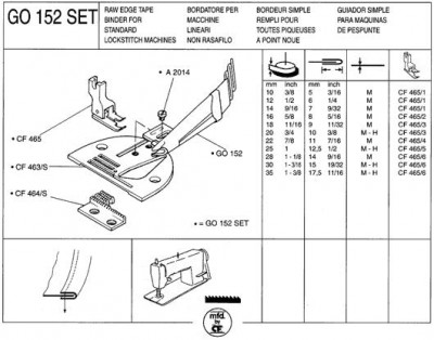 Rimoldi & CF - BORDATORE SEMPLICE PASSAGGIO PESANTE ART. GO152H SET