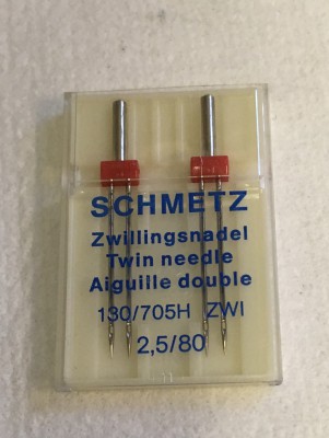 Schmetz - AGO GEMELLO DISTANZA AGHI mm.2,5 FINEZZA 80