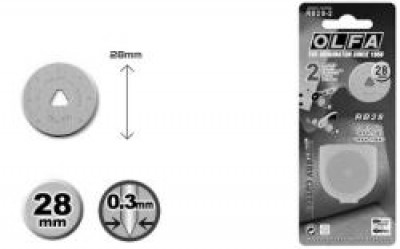 Olfa - LAME OLFA RB28-1 Diametro mm.28 CONFEZIONE DA 2 PEZZI PER OLFA RTY 1/G