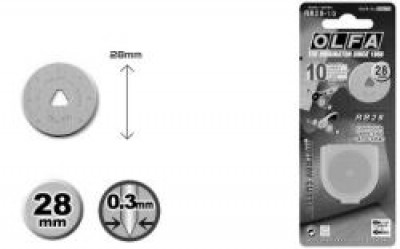 Olfa - LAME OLFA RB28-10 Diametro mm.28 CONFEZIONE DA 10 PEZZI PER OLFA RTY 1/G