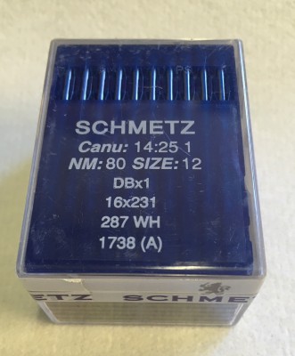 Schmetz - SCATOLA DA 100 AGHI SISTEMA 287WH=1738A=DBx1=DBxK5=16x231 NELLE VARIE FINEZZE