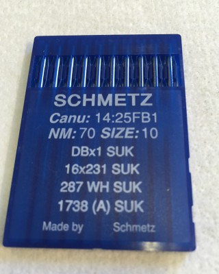 Schmetz - BUSTINA DA 10 AGHI SISTEMA 287WH SUK=1738A=DBx1=DBxK5=16x231 NELLE VARIE FINEZZE 