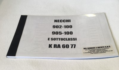 Necchi - CATALOGO RICAMBI PER NECCHI 902-100/905-100 E SOTTOCLASSI