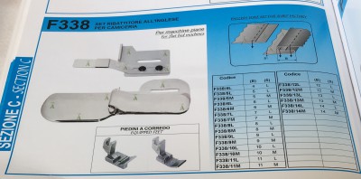  - SET GUIDE RIBATTITORE ALL'INGLESE x CAMICERIA, ART. F338, 2 GUIDE + 2 PIEDINI