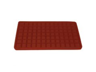  - APPOGGIA FERRO IN SILICONE ROSSO CON PIEDINI cm.23x13