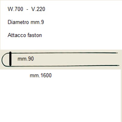 Max-stir - RESISTENZA TAVOLO OVALE MOD.961 MAX-STIR W.700 V.220