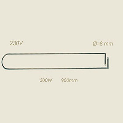  - RESISTENZA ACCIAIO PER TAVOLO FUTURA COMEL V.230 W.500, LUNGHEZZA mm.900, DIAMETRO mm.8