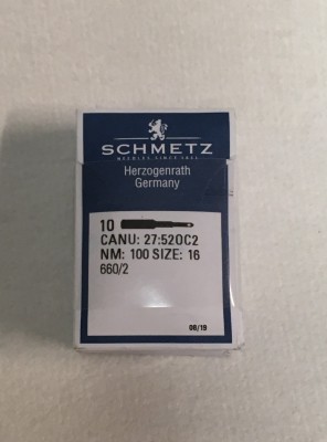 Schmetz - SCATOLA DA 100 AGHI SISTEMA 660/2 FINEZZA 100 PER MAGLIERIE, RIMAGLIO COMPLET 99 