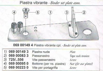 Adler Non Originali - PIASTRA VIBRANTE PORTA BORDATORE PER MACCHINA A BRACCIO ADLER 069