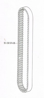 Pfaff - CINGHIA DENTATA DI TRASMISSIONE INTERNA PER PFAFF 3337